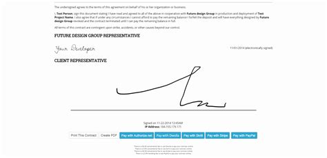 30 Contract Signature Page Example | Example Document Template