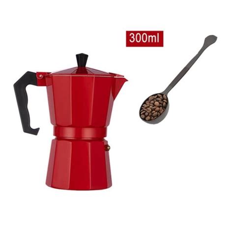 Red SET 300ML GURET cafetière Pot aluminium moka expresso percolateur