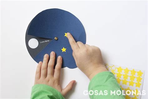 Manualidad Las fases de la luna para niños Cosas Molonas