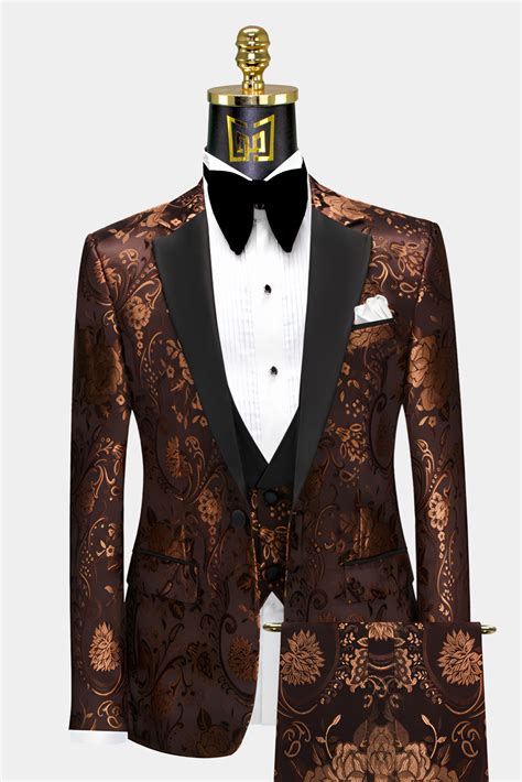 Brown Tuxedo Suit 3 Piece Gentleman S Guru