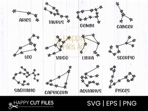 Messy Bun Zodiac Astrology Horoscope Svg Graphic By Happycutfiles