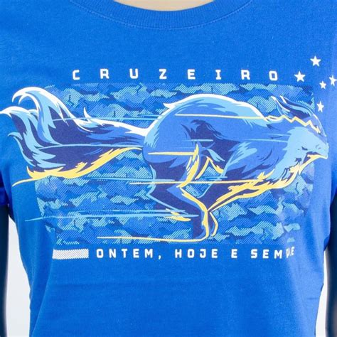 Camiseta Do Cruzeiro Surf Center Baby Look Raposa Feminina Em