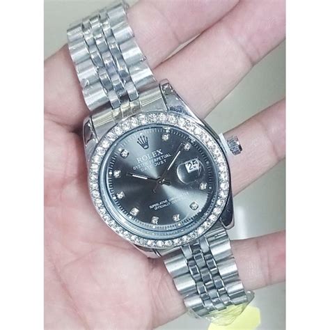 Jual Jam Tangan Wanita Rolex Original Tali Rantai Motif Mata Gerigi