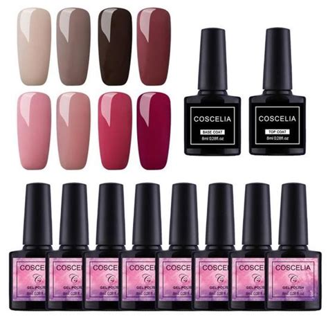 Coscelia Lot De Pc Vernis Semi Permanent Vernis Ongle Soak Off Gel