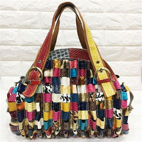 Sac Bandouli Re Patchwork Color Pour Femme Sacs De Messager Fleurs Sac