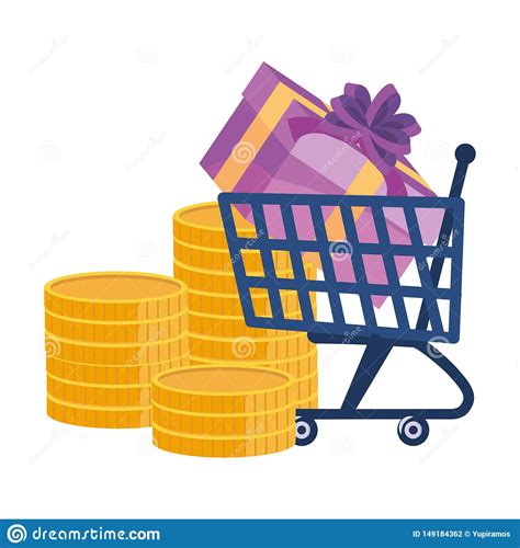 Ejemplo En L Nea Del Vector Del Dise O Que Hace Compras Ilustraci N Del