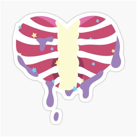 "Pastel Gore Heart" Sticker for Sale by SpindleSpice | Redbubble