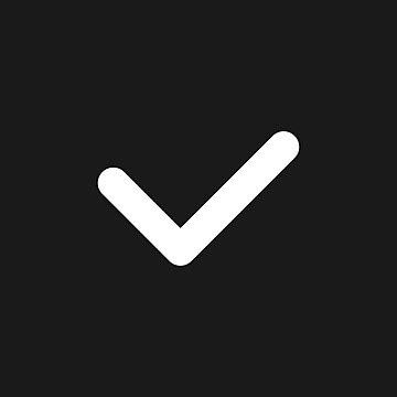 Check Mark Dark Mode Glyph Ui Icon Black Sign Correct Vector Black