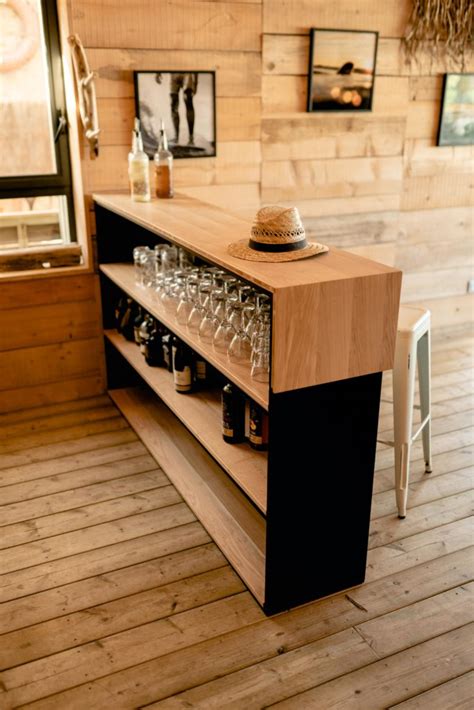 Meuble Bar Troquet ARTMETA Fabrication Sur Mesure En Acier Et Bois