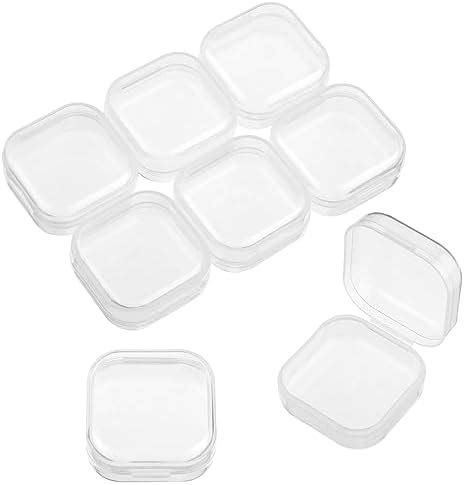 WLLHYF Lot de 8 petites boîtes de rangement en plastique transparent