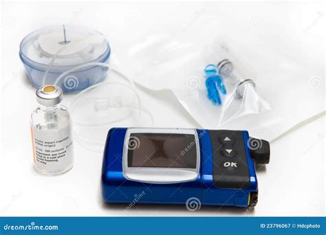 Insulin Pump Infusion Set And Reservoir Stock Image Image Of