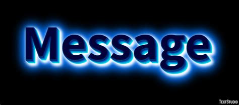 Message Text Effect And Logo Design Word