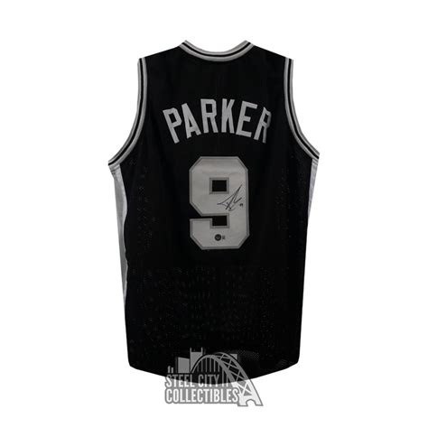 Tony Parker Autographed San Antonio Custom Black Basketball Jersey ...