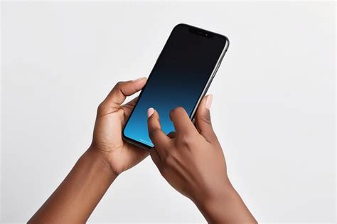 Close Up Of African American Woman Hands Showing Smartphone Against