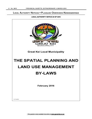 Fillable Online The Spatial Planning And Land Use Management Fax