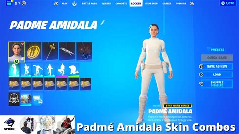 Padmé Amidala Skin Combos Fortnite Battle Royale Youtube