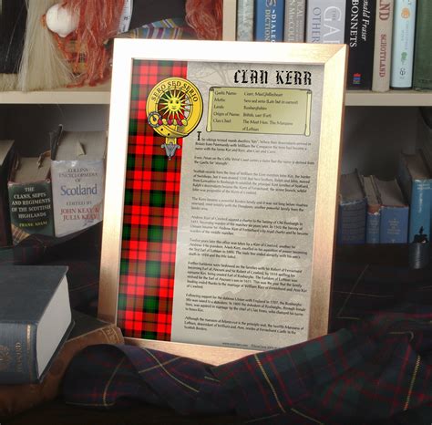 Kerr Clan History Print - Choose Framed or Unframed