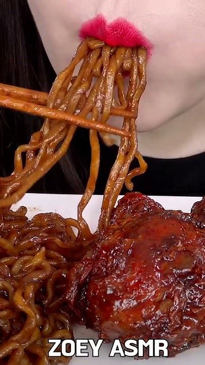 Asmr Black Bean Noodles Spicy Fried Chicken 직접만든 양념치킨 짜파게티 먹방 Mukbang