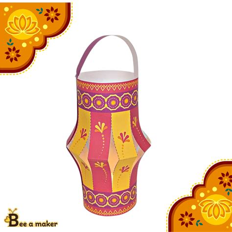 DIY Diwali Paper lantern printable pdf - bee.a.maker