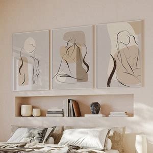 Neutral Wall Prints Naked Line Art Wall Decor Neutral Abstract Art Nude Line Art Bedroom