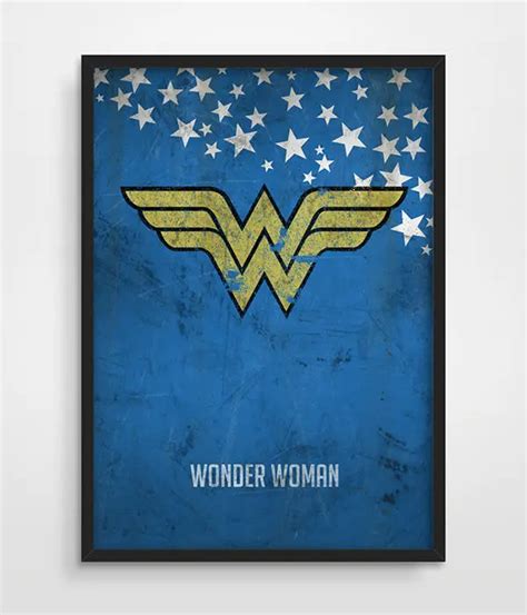 Wonder Woman Poster Superheroes Wall Art poster Distressed Art Print DC ...