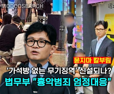 가석방 없는 무기징역 신설 검토 법무부 흉악범죄 엄정대응