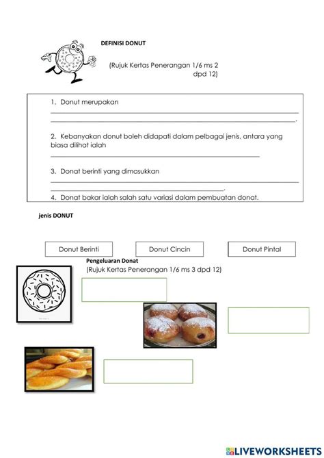 Penyediaan Donat Interactive Activity For Ppki Live Worksheets