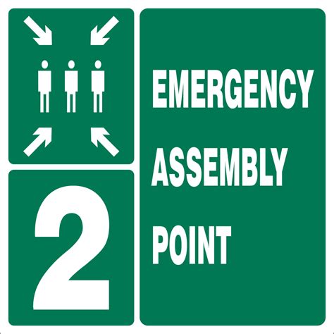 Emergency Assembly Point Safety Sign Ga 262 Safety Sign Online