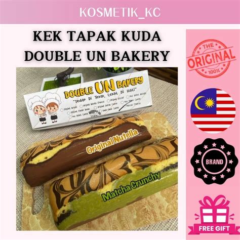 Kek Tapak Kuda Double Un Bakery Matcha Red Velvet Original Nutella