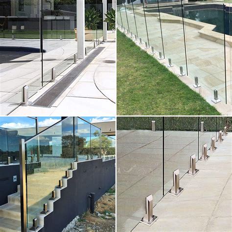 Lukloy Glass Railing Post Glass Clamp Stainless Steel Spigots Pool