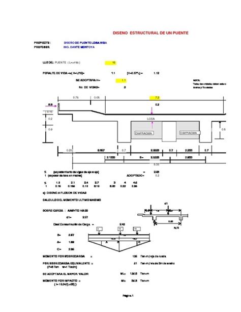 Diseno De Puente Losa Estribosxls Udocz