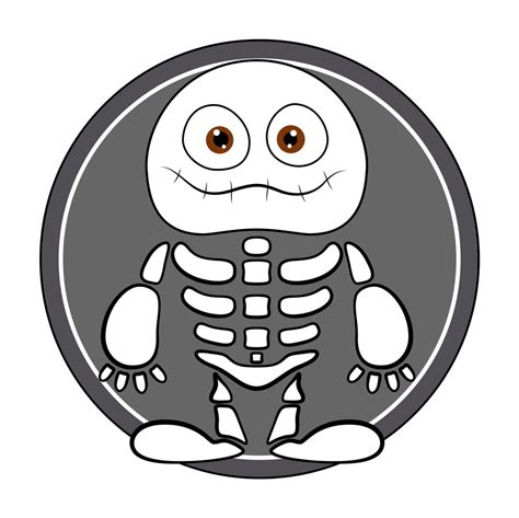 Funny Skeleton Ghost Halloween Vector Illustration Royalty Free Stock