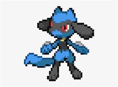 Riolu Sticker Riolu Pixel Art PNG Image Transparent PNG Free