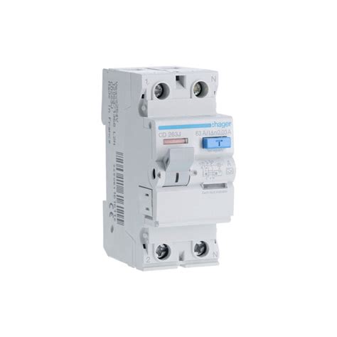 CD263J Hager Interrupteur différentiel 63A type A 30mA bipolaire