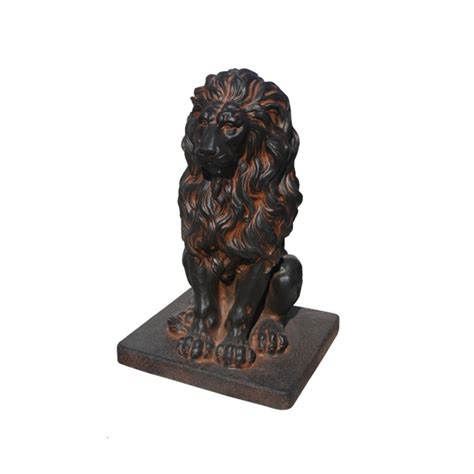 Lion En Statue De Pierre H 136 Cm