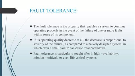 Reliability And Fault Tolerance Pptx