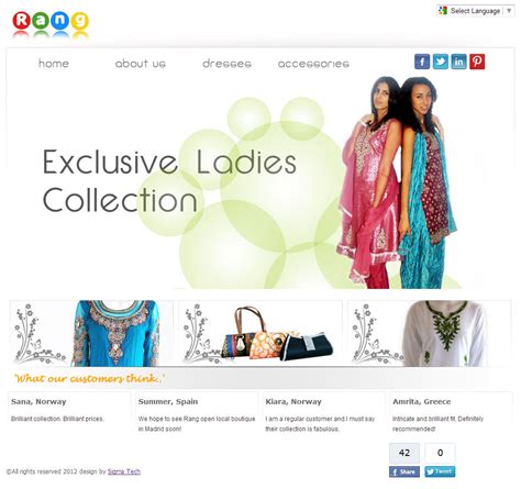 Web Design for Clothing Company – Santosh Web Graphics