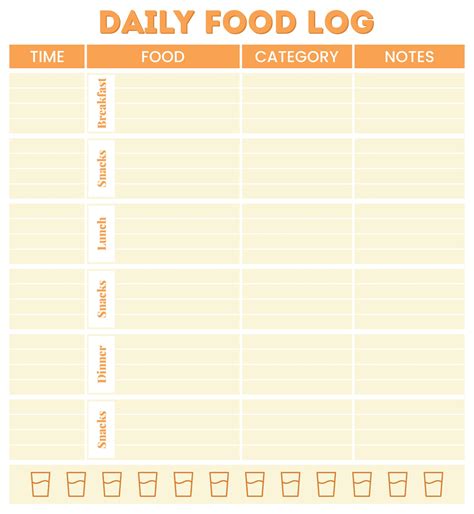 Food Log Sheets Free Printable Printable Templates NBKomputer