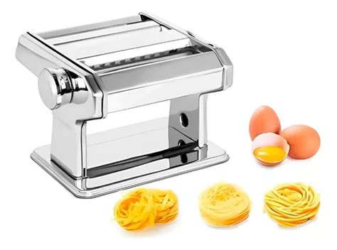 Maquina Massa Macarrão Lasanha Cilindro Inox Caseira Manual R 149 em