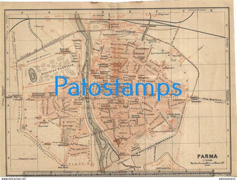 Europa Italy Parma Map Mapa X Cm No Postal Postcard