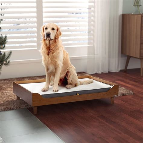 Veehoo Cama Elevada De Madera Para Perro Marco De Cama De Madera