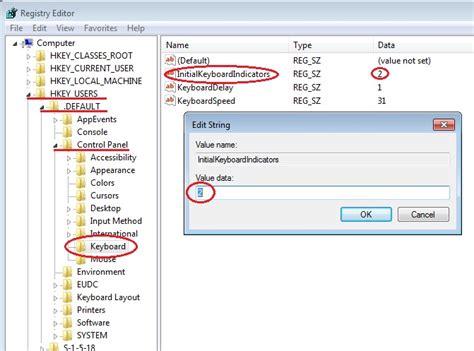 enable num locks  registry atlanta  service