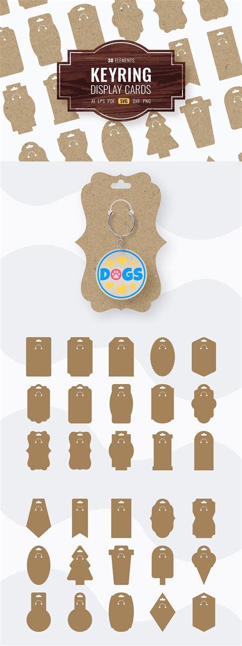 Keyring Display Cards Svg Bundle Svgs Design Bundles