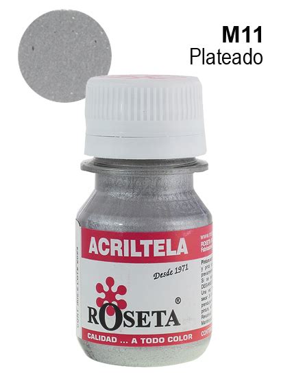 ACRILTELA Metalizado Plateado M11 30cc Roseta