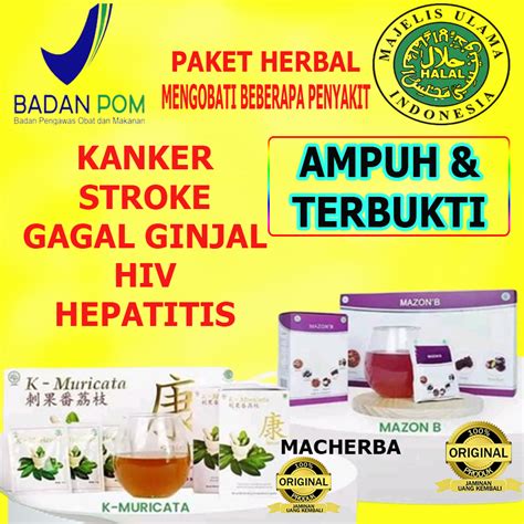 Jual Paket Obat Herbal Mazon B K Muricata Kanker Payudara Serviks Hati