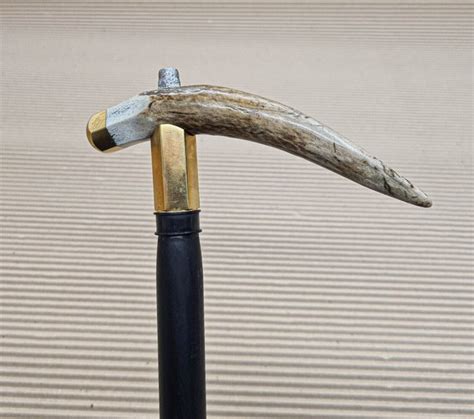 Vintage Walking Stick Cane Brass Wood Horn Late 20th Catawiki