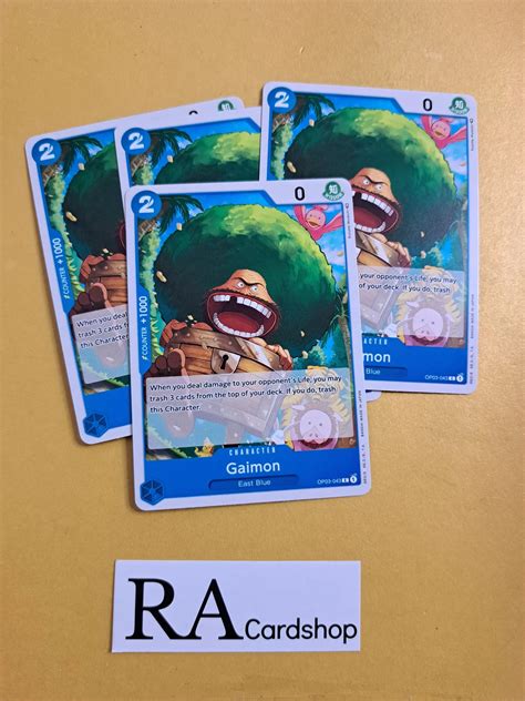 Gaimon Common Full Playset OP03-043 Pillar of Strenght One Piece Card