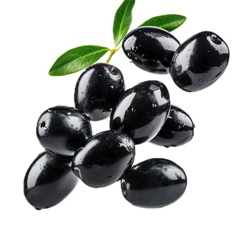 Ai Generated Black Olives With Leaves Png 42654263 Png