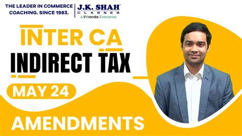 CA Inter Amendments May 2024 Indirect Tax English YouTube