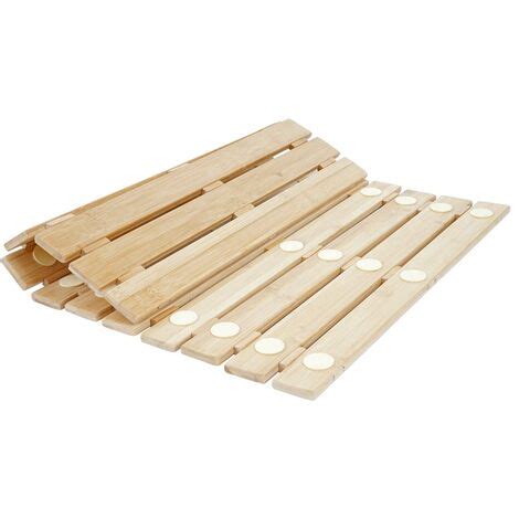 Tapis De Bain Douche Baignoire Pour Salle De Bain En Bamboo